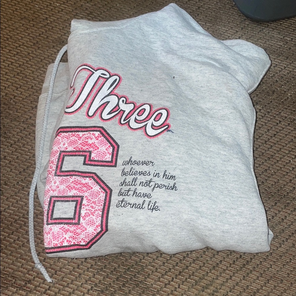 Gray Hoodie with John 3:16